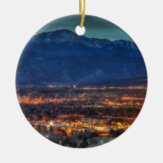 Ornamento De Cerâmica Colorado Primavera Lights (Frente)