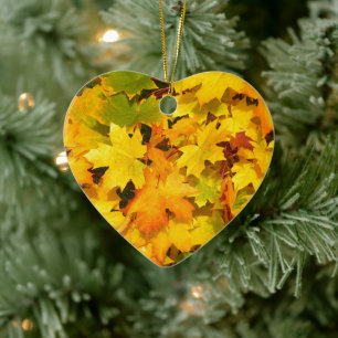 Ornamento De Cerâmica Colorido, Caído, Folhas de outono