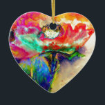 Ornamento De Cerâmica Colorir Abstrato pãozinho<br><div class="desc">A pintura apresenta uma vibrante explosão de motivos florais vermelhos fundidos em um meio cativo de aquarela. O artista emprega um estilo impressionista, abstrato, permitindo que as cores fluam e se misturam organicamente, criando uma sensação de espontaneidade e movimento. Lavagens deliciosas de forma vermelha, com traços de cor rosa, laranja...</div>