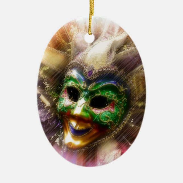 Ornamento De Cerâmica Colorir Jester (Frente)