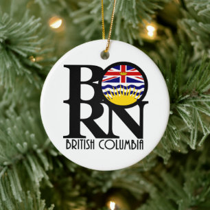 Ornamento De Cerâmica Colúmbia Britânica NASCER