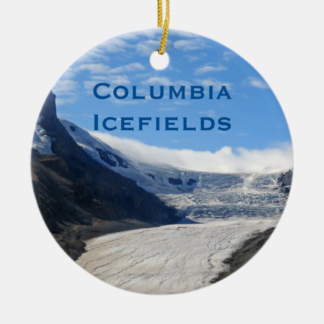 Ornamento De Cerâmica Columbia Icefields Athabasca Viagem Ornament (Frente)