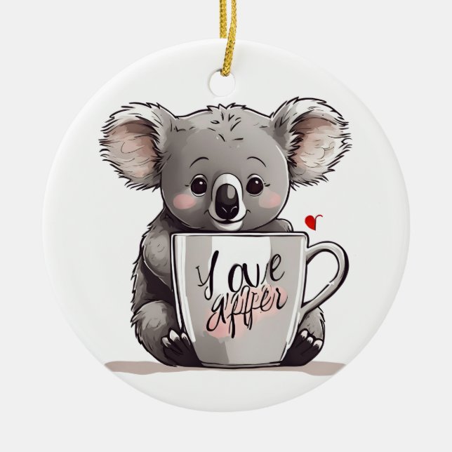 Ornamento De Cerâmica com amor (Frente)