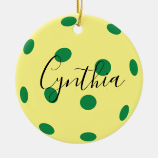 Ornamento De Cerâmica Com piada, Pickleball Cerâmica Ornament