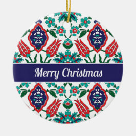 Ornamento De Cerâmica Com texto 💙 ❤️ 💚 belos azulejos turcos