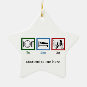 Ornamento De Cerâmica Coma o Sono Age Engraçadamente