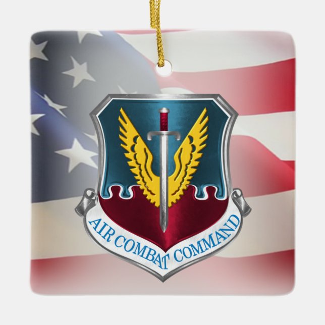 Ornamento De Cerâmica Comando de Combate Aéreo - Natal "ACC" (Frente)