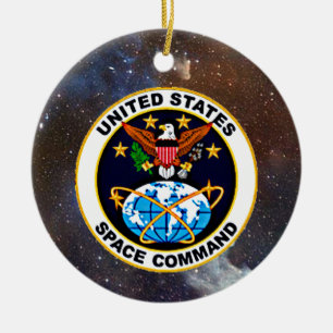 ORNAMENTO DE CERÂMICA COMANDO ESPAÇO DOS ESTADOS UNIDOS