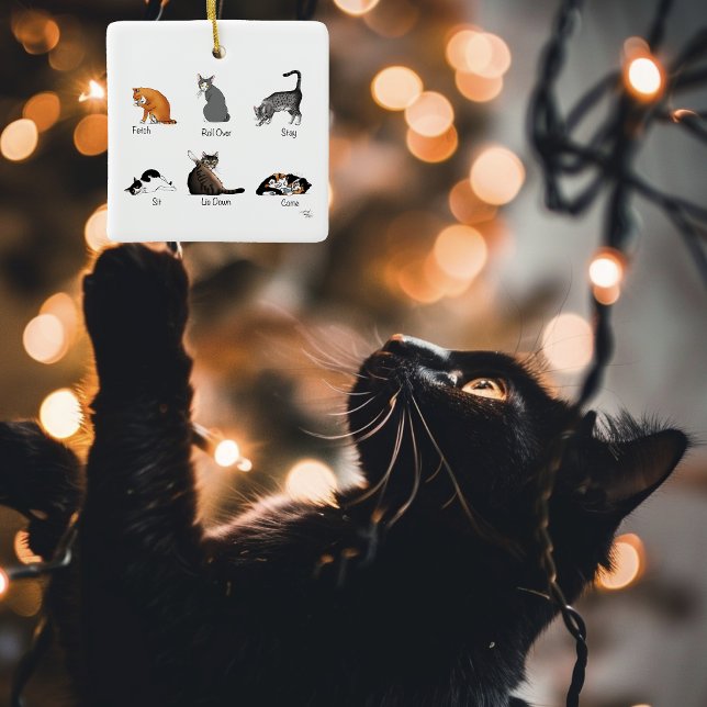 Ornamento De Cerâmica Comandos Cat (Criador carregado)