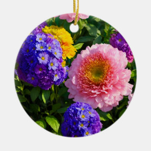 Ornamento De Cerâmica Combinação de Flores