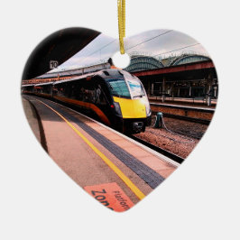 Ornamento De Cerâmica Comboio negro, na estação