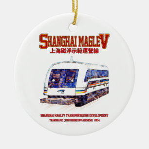 Ornamento De Cerâmica Comboio Transrápido Xangai Maglev SMT