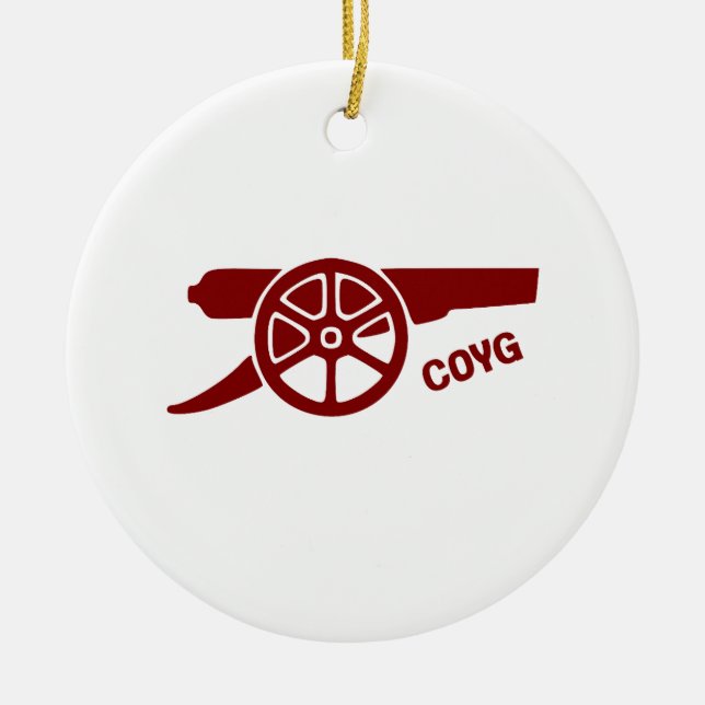 Ornamento De Cerâmica Come On You Gunners COYG (Frente)