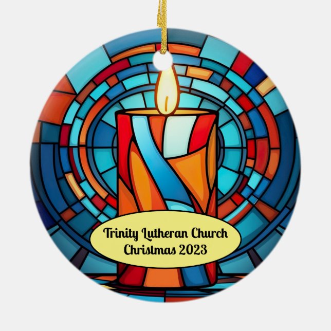 Ornamento De Cerâmica Comemorativa da Vela Retroativa dos anos 60 (Traseira)