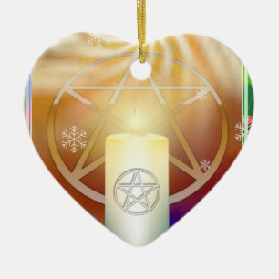 Ornamento De Cerâmica Comemore o calor do Yule Sun