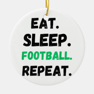 Ornamento De Cerâmica Comer Dormir Futebol Repetir Fofo Comer Dormir Fut