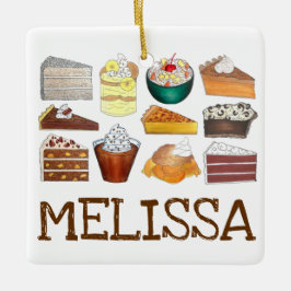 Ornamento De Cerâmica Comidas da padaria do sul dos EUA