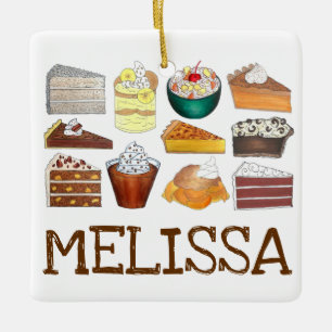 Ornamento De Cerâmica Comidas da padaria do sul dos EUA