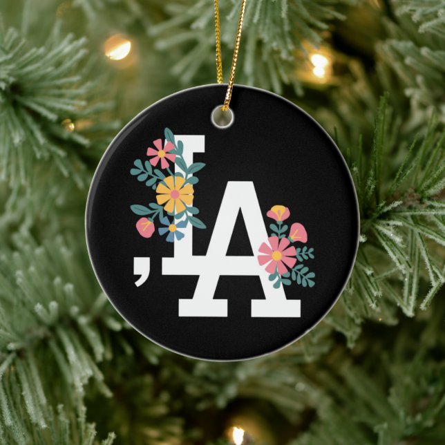 Ornamento De Cerâmica Comma la Floral Kamala Harris Para Presidente 2024 (Árvore)