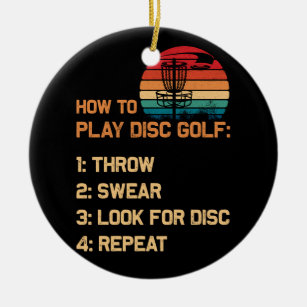 Ornamento De Cerâmica Como Jogar Golf Disk Golf Disk