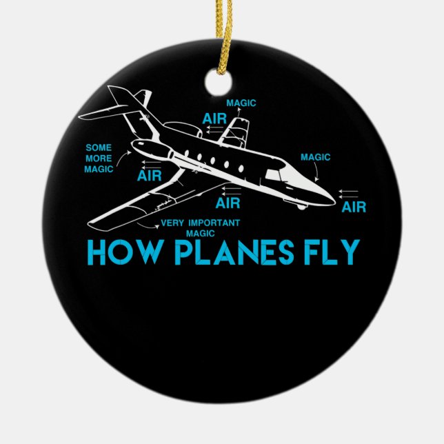 Ornamento De Cerâmica Como os aviões voam com Engenheiro aeroespacial en (Frente)