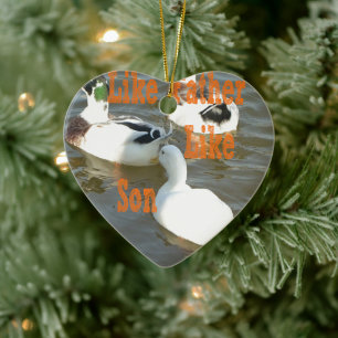 Ornamento De Cerâmica Como Pai Como Filho.