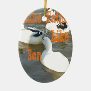 Ornamento De Cerâmica Como Pai Como Filho.