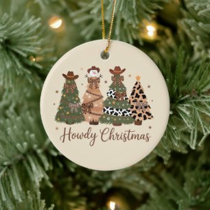 Ornamento De Cerâmica Como vai Natal Ocidental Retro Árvore Cowboy Cowgi
