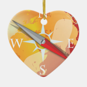 Ornamento De Cerâmica Compasso