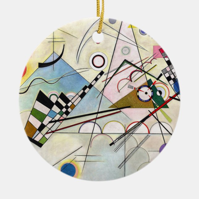 Ornamento De Cerâmica Composição 8 Wassily Kandinsky (Frente)