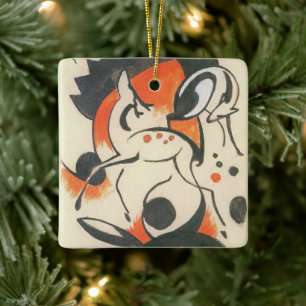 Ornamento De Cerâmica Composição com Dois Veados por Franz Marc