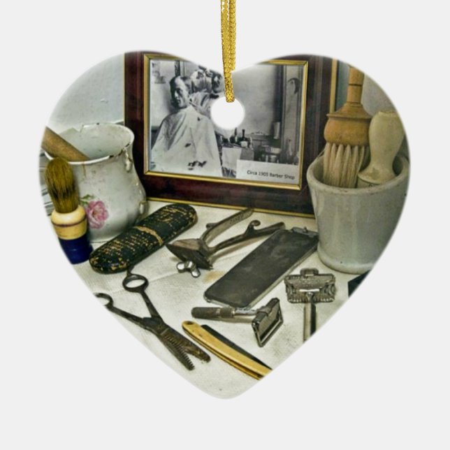 Ornamento De Cerâmica Compro Barber (Frente)