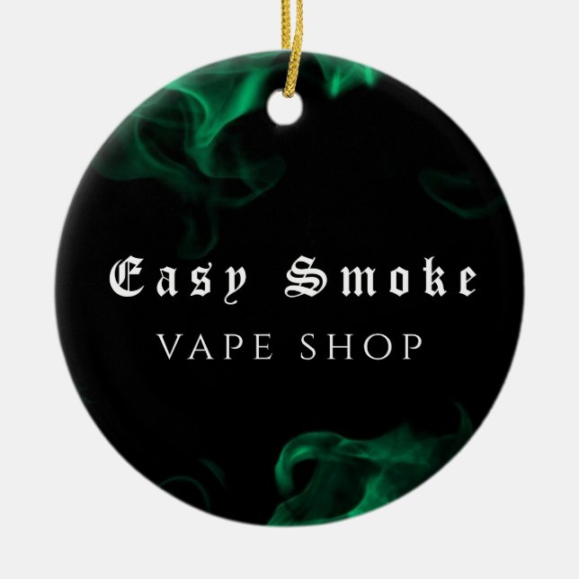 Ornamento De Cerâmica Compro Vape Verde (Frente)