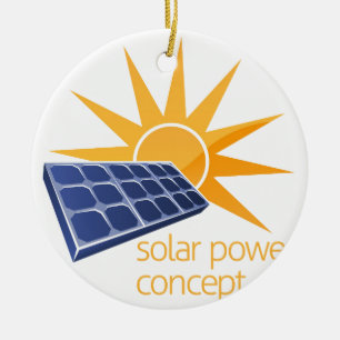 Ornamento De Cerâmica Conceito das energias solares