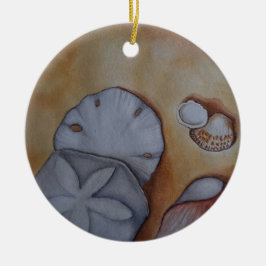 Ornamento De Cerâmica Conchas na costa