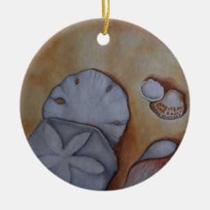 Ornamento De Cerâmica Conchas na costa