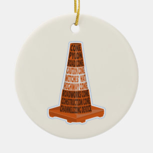 Ornamento De Cerâmica Cone Orange Taraffic cone