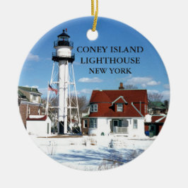 Ornamento De Cerâmica Coney Island Lighthouse, Nova York Ornament