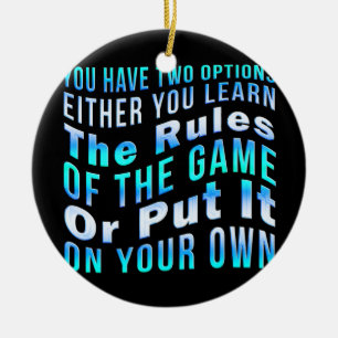 Ornamento De Cerâmica Conheça As Regras Do Jogo Engraçado, piada sarcást