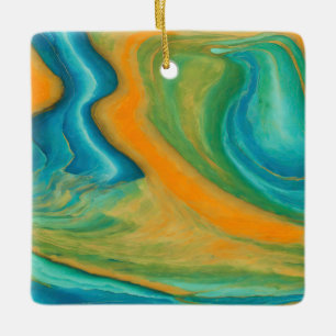 Ornamento De Cerâmica Conil. Uma mistura de Abstrato colorida
