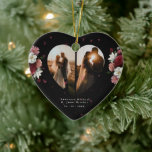 Ornamento De Cerâmica Conjunto de presentes do dia de os namorados Flora<br><div class="desc">A canvas personalizada minimalista de "colagem em forma de coração" impressa contém 2 grandes fotos de trabalho de arte. DESIGN TIPS: personalize ainda mais para alterar o tamanho ou a fonte do texto. Para solicitar sem texto,  você também pode excluir o texto e a Mensagem de Amor</div>