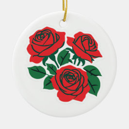 Ornamento De Cerâmica Conjunto de Rosas