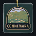 Ornamento De Cerâmica Connemara National Park Irlanda Doze Bens Viagem<br><div class="desc">Design de arte vetorial de Connemara. O parque inclui montanhas,  turfeiras,  mortes,  prados e florestas.</div>