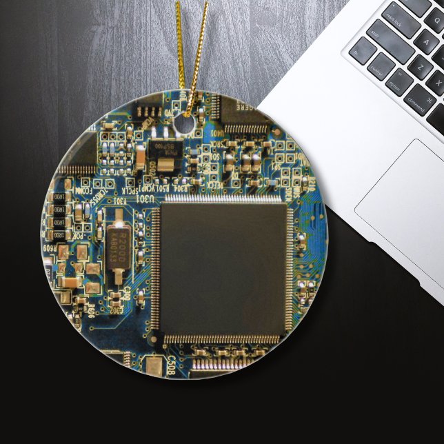 Ornamento De Cerâmica Conselho do circuito da unidade do Duro do computa (Criador carregado)