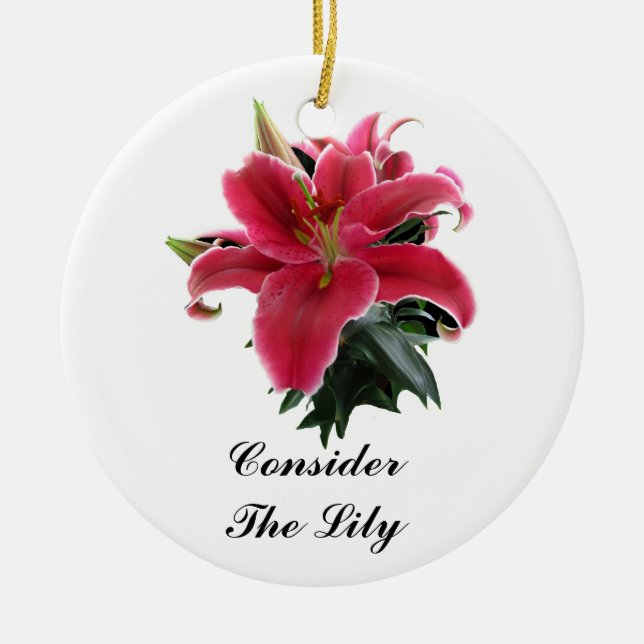 ORNAMENTO DE CERÂMICA CONSIDERE O LILY-ORNAMENT (Frente)