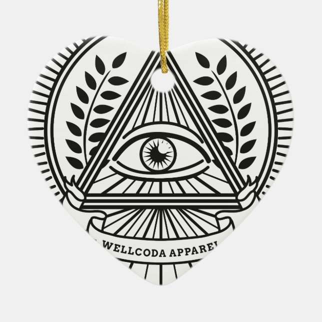 Ornamento De Cerâmica Conspiração de Illuminati do roupa de Wellcoda (Frente)