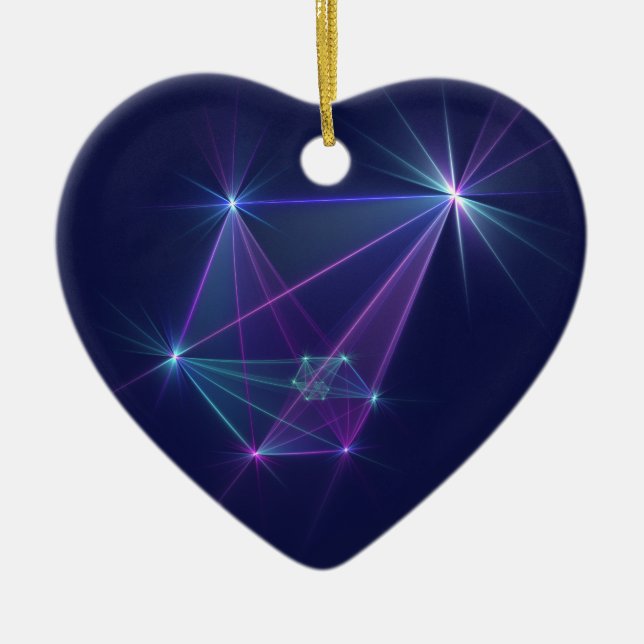 Ornamento De Cerâmica Constelação, Abstrato Fantasy Arte Fractal (Frente)