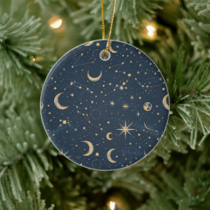 Ornamento De Cerâmica Constelação Celestial - Noite Estelar (1)