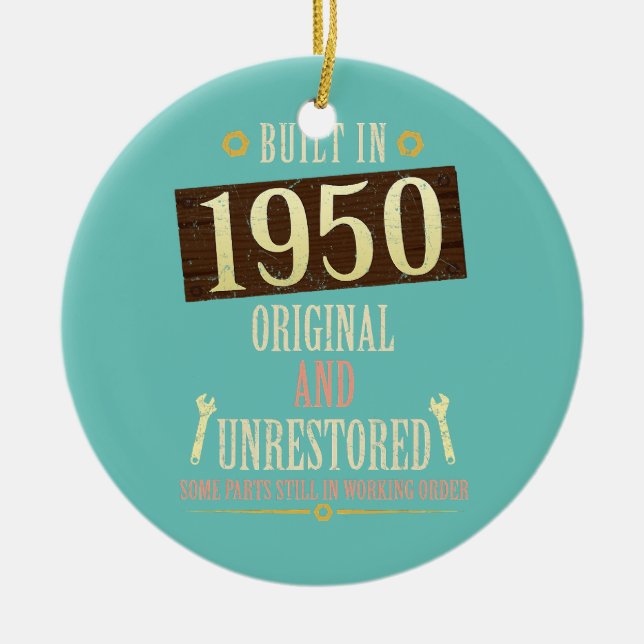 Ornamento De Cerâmica Construído Em 1950 Original E Não Restaurado (Frente)