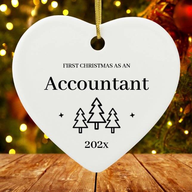 Ornamento De Cerâmica Contador Primeiro Natal (Accountant First Christmas Ceramic Ornament
)